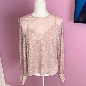 Express Pink Leopard Print Blouse